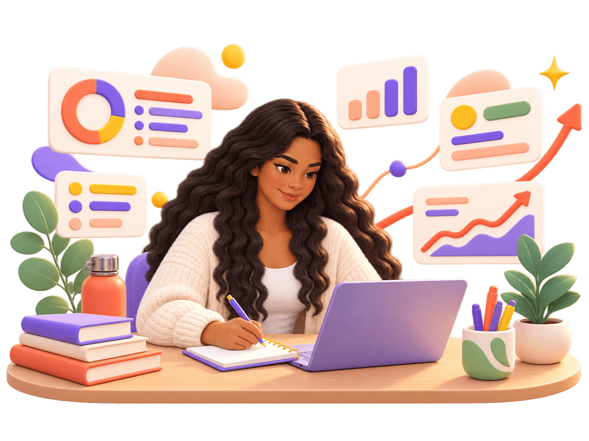 Illustration of a senior student preparing for NTCET assessments