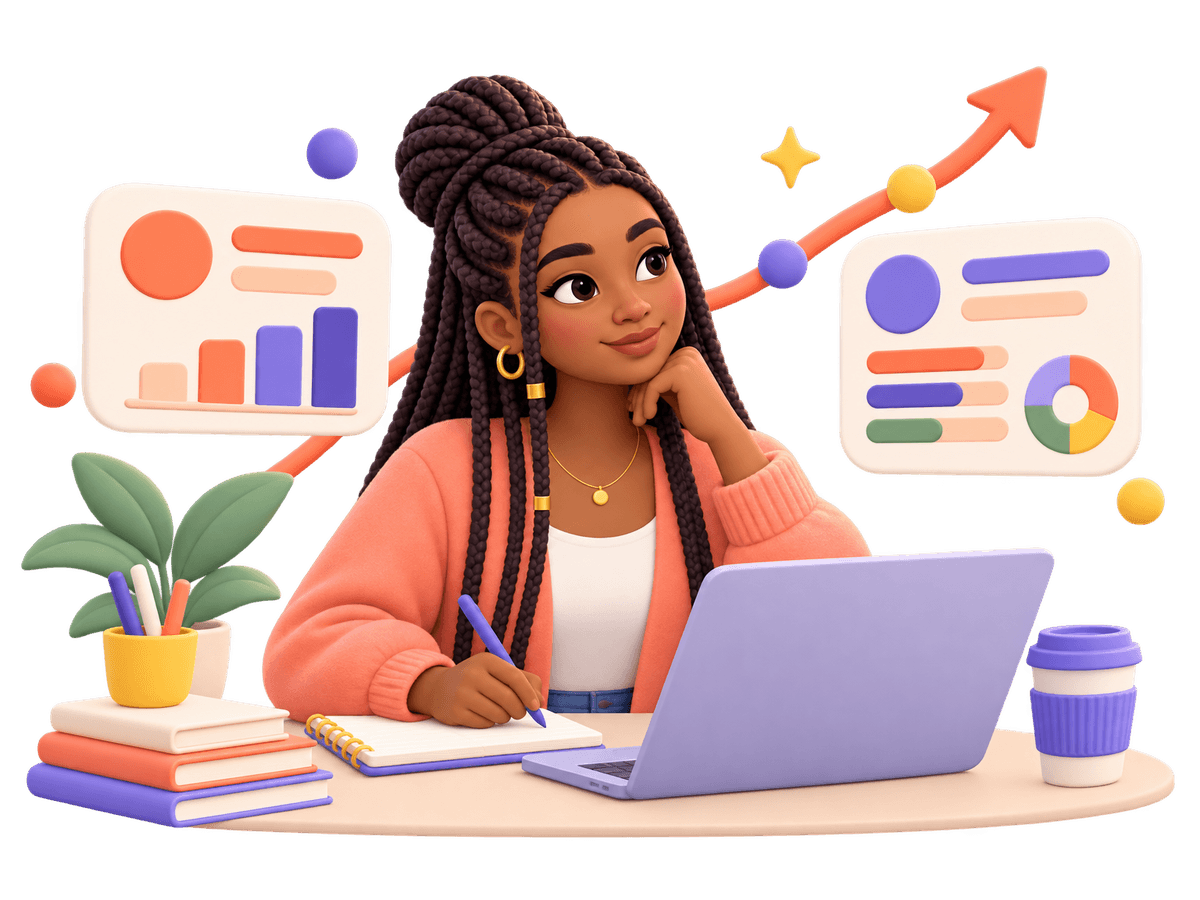 Illustration of a senior student preparing for WACE assessments