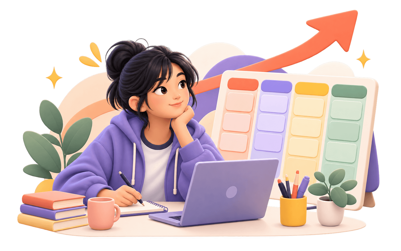 Illustration of a Year 9 student completing their final NAPLAN before senior subject selection